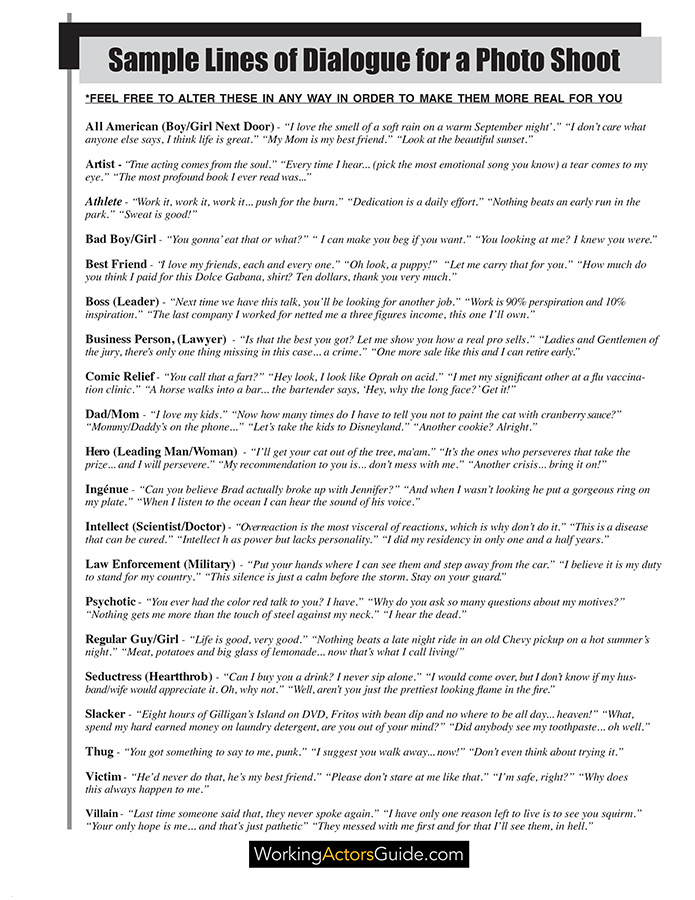 Dialogue for Headshots